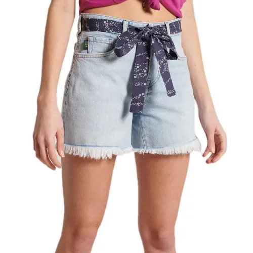 슈퍼드라이 빈티지 Mid Rise Slim 데님 반바지 138132774