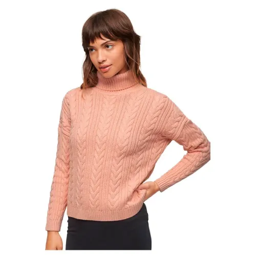 슈퍼드라이 Drop Shoulder Cable Roll Neck 스웨터 140370883