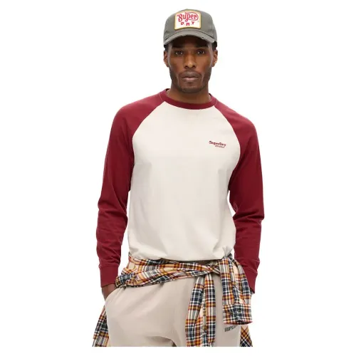 슈퍼드라이 에센셜 Logo Baseball 긴팔 티셔츠 141198009
