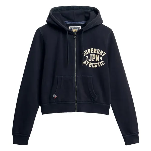 슈퍼드라이 Athletic Relaxed Crop 풀지퍼 스웨터 141305090