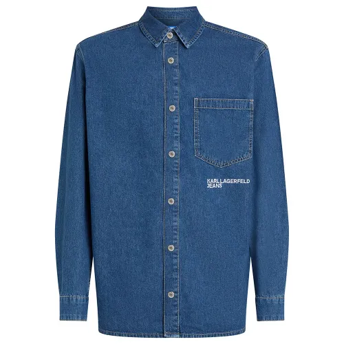 KARL LAGERFELD 데님 긴팔 셔츠 141554450