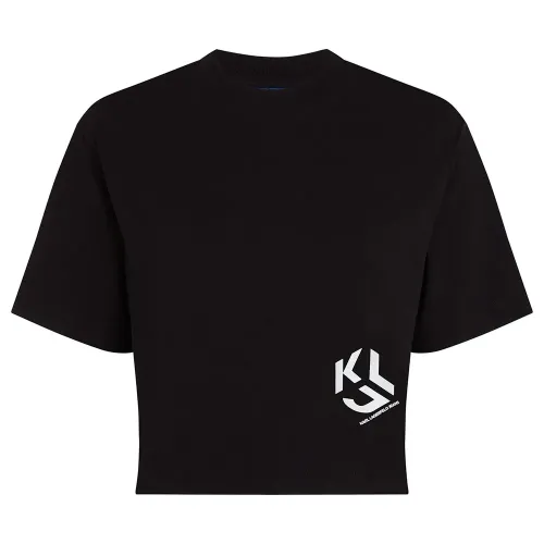 KARL LAGERFELD Reg Cropped Monogram 반팔 티셔츠 141554482