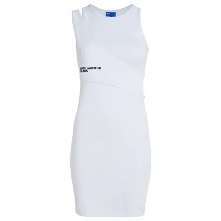KARL LAGERFELD Ribbed 나시 짧은 원피스 141554513