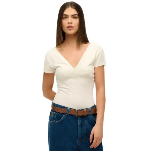 슈퍼드라이 Cap Corset 반팔 티셔츠 141962171