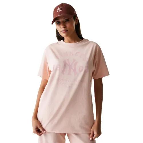 뉴에라 MLB Tonal 그래픽 오버핏 뉴욕 양키즈 반팔 티셔츠 142038938