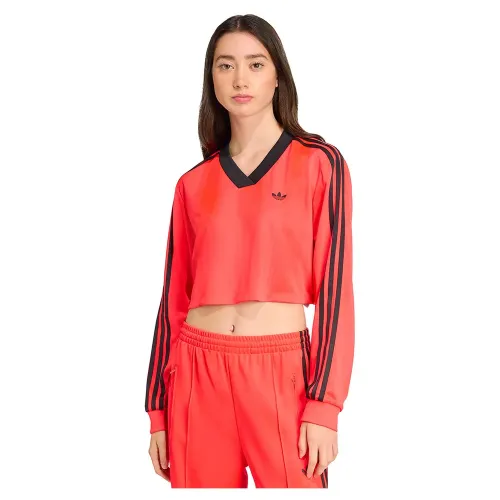 아디다스 아디컬러 Football Jacquard Crop 긴팔 티셔츠 142095512
