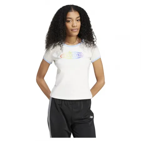 아디다스 X Jeremy Scott Pride 그래픽 Slim 반팔 티셔츠 142097394