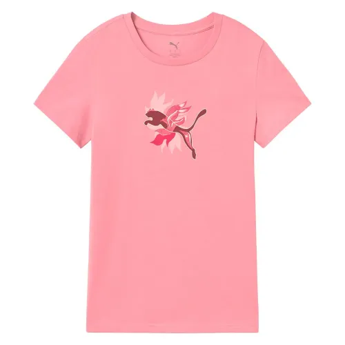 푸마 그래픽 Flowered Cat 반팔 티셔츠 142153662