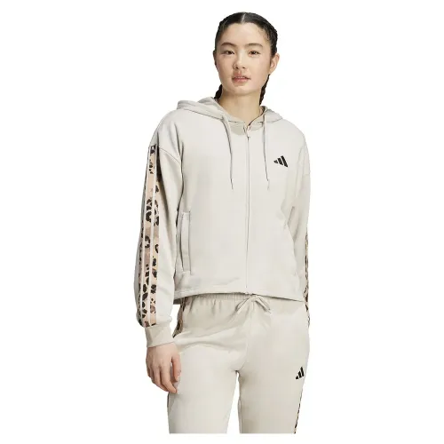 아디다스 Animal Print 3 Stripes French Terry 풀지퍼 스웨터 142156044