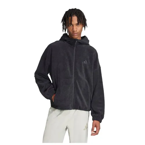 아디다스 Future Icons Small Logo Low Pile 플리스 풀지퍼 스웨터 142156867