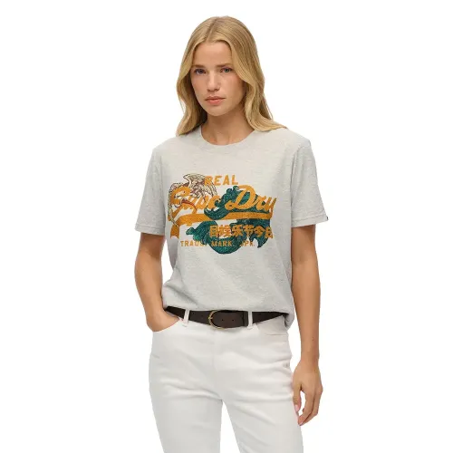 슈퍼드라이 Tokyo Vl Relaxed Fit 반팔 티셔츠 142160084