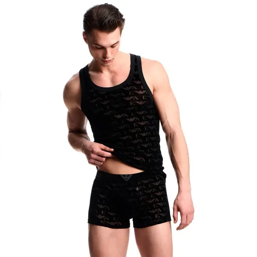 엠프리오 아르마니 Jaquard Velvet Trunk 복서 브리프 142165560