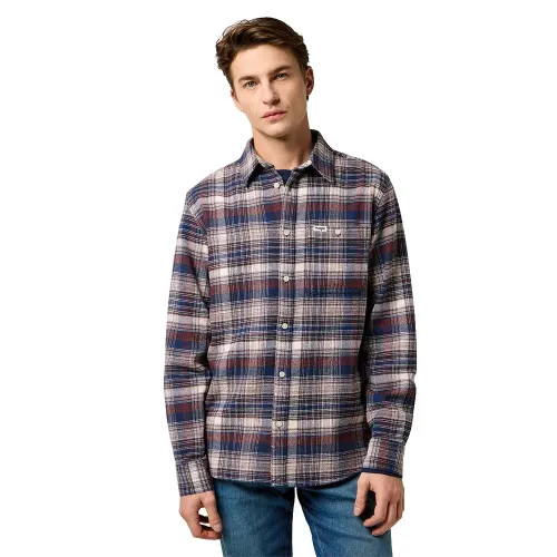 랭글러 Brushed 1 Pocket Regular Fit 긴팔 셔츠 142166827