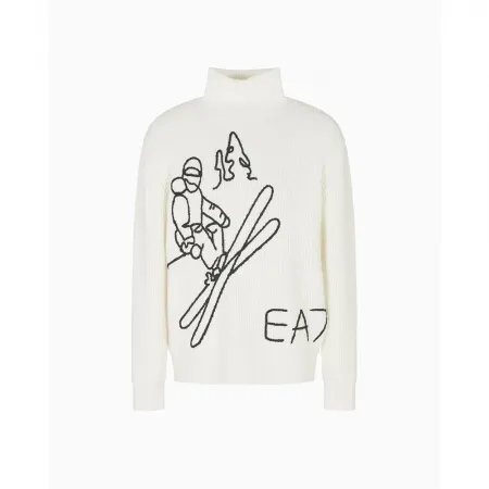 엠프리오 아르마니 Mountain Apres Ski Embroidered 하이넥 스웨터 142172186