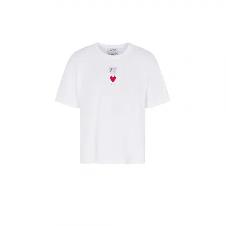 엠프리오 아르마니 Train 7 Cuore Crop 반팔 티셔츠 142173026