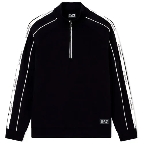 엠프리오 아르마니 Train Logo Series Tape Br 하프 지퍼 스웨터 142174215