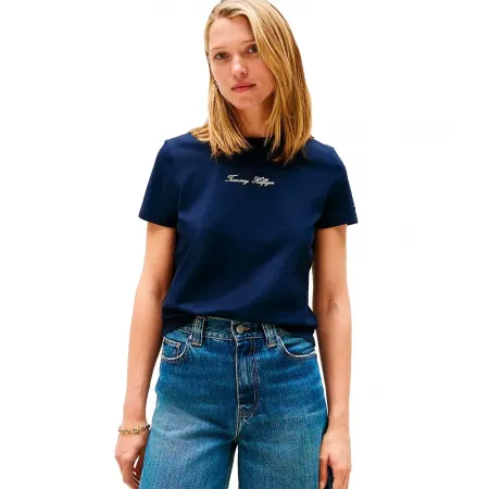 타미힐피거 Classic Script Regular Fit 반팔 티셔츠 142276682