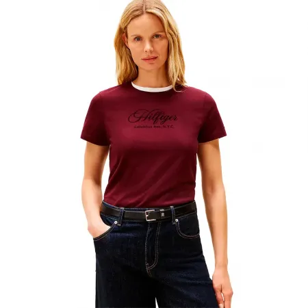 타미힐피거 Script Regular Fit 반팔 티셔츠 142276817