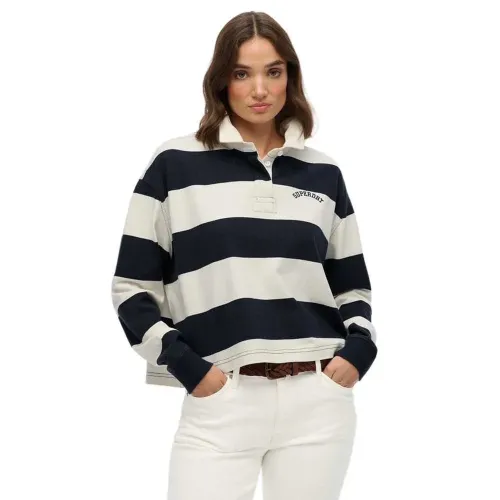 슈퍼드라이 Ath 에센셜 Stripe 긴 소매 폴로 142283364