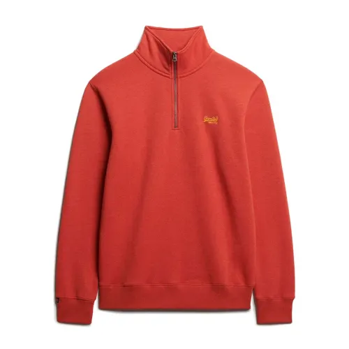 슈퍼드라이 에센셜 Logo Henley 스웨터 142283508