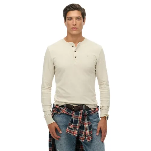 슈퍼드라이 Classic 에센셜 Grandad 긴팔 티셔츠 142369324