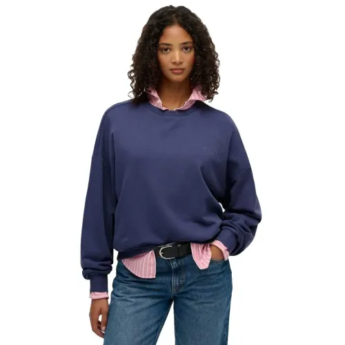 슈퍼드라이 에센셜 Logo Gd Relax Crew 스웨터 142369418