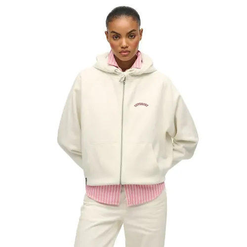 슈퍼드라이 에센셜 Logo Osz Raglan 풀지퍼 스웨터 142369423