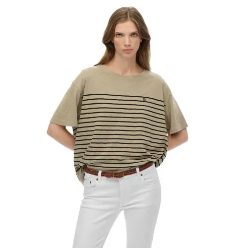 슈퍼드라이 Studios Dropped Shoulder 반팔 티셔츠 142369582