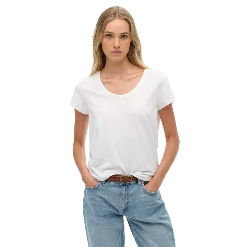 슈퍼드라이 Studios Scoop Neck 반팔 티셔츠 142369590