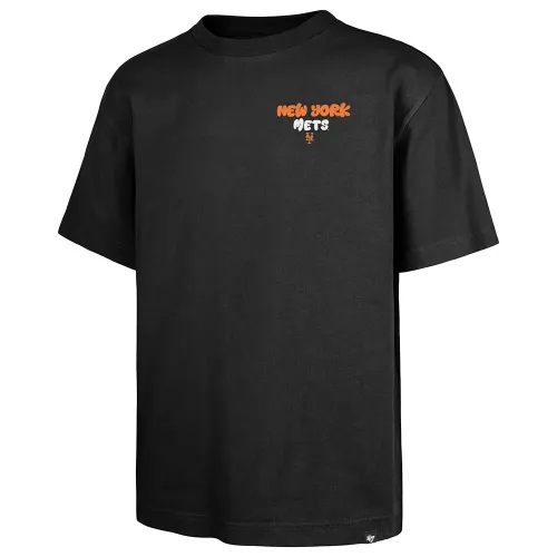 47 MLB New York Mets Cartoon Backer Foundation 반팔 티셔츠 142370348