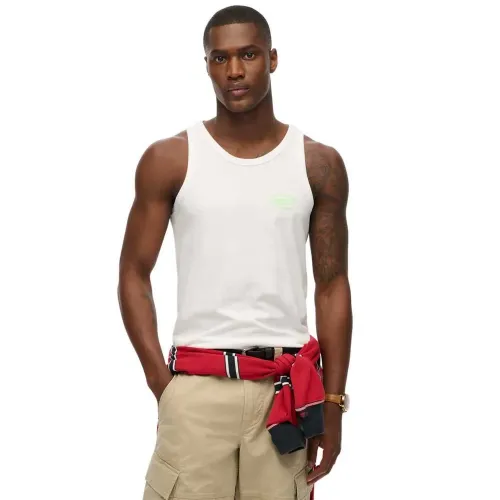 슈퍼드라이 Contrast Script 나시 티셔츠 142380797