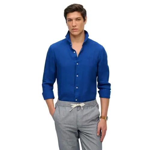 슈퍼드라이 Sd Embroidered Vacation Linen 긴팔 셔츠 142380969