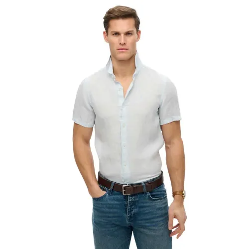 슈퍼드라이 Sd Embroidered Vacation Linen 반팔 셔츠 142380982