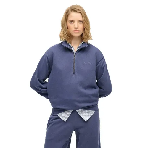 슈퍼드라이 에센셜 Logo Gd 하프 지퍼 스웨터 142576284