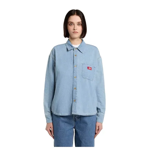 디키즈 Lightweight 데님 긴팔 셔츠 142595862