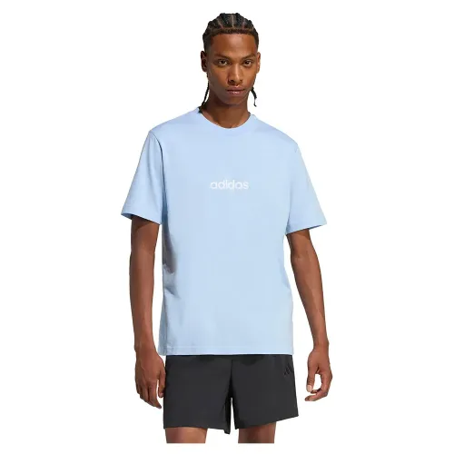 아디다스 에센셜 Linear Single Jersey 그래픽 반팔 티셔츠 142666448