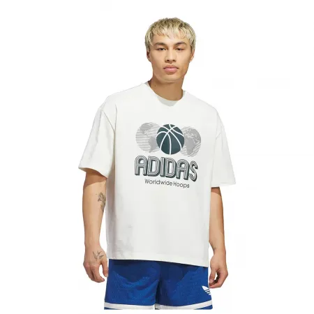 아디다스 World Wide Hoops Global Basketball 그래픽 반팔 티셔츠 142668144