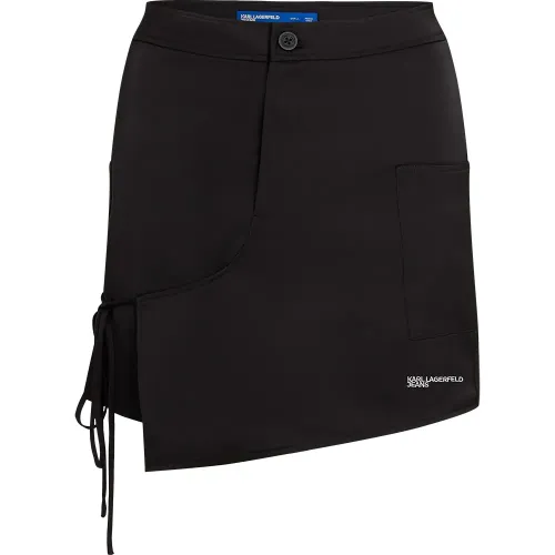 KARL LAGERFELD JEANS A3W12005 Satin Mini 스커트 142685316