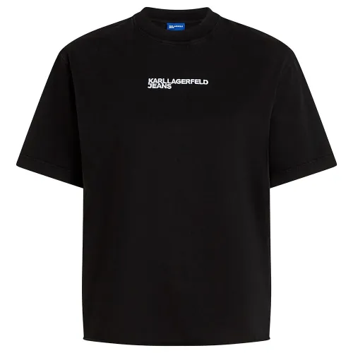 KARL LAGERFELD JEANS A4W17004 Regular Washed Logo 반팔 티셔츠 142685581