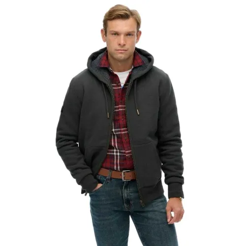 슈퍼드라이 Borg Lined 풀지퍼 스웨터 142686708