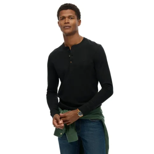 슈퍼드라이 Classic 에센셜 Grandad 긴팔 티셔츠 142686731