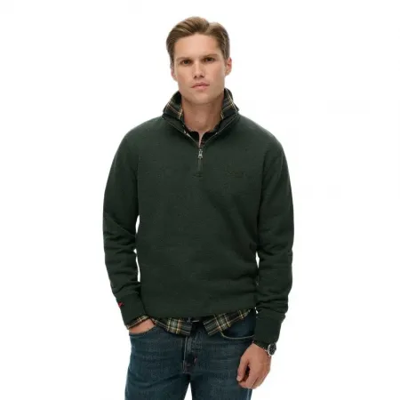 슈퍼드라이 에센셜 Logo 하프 지퍼 스웨터 142686797