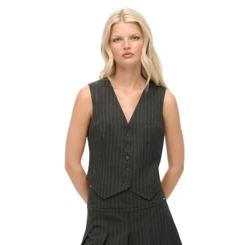 슈퍼드라이 Pinstripe 조끼 142686904