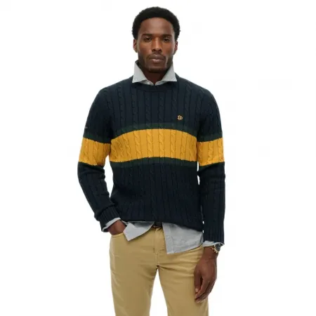 슈퍼드라이 Stripe Cable 스웨터 142686958