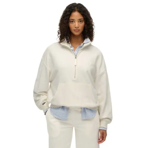 슈퍼드라이 Studios 하프 지퍼 스웨터 142686976