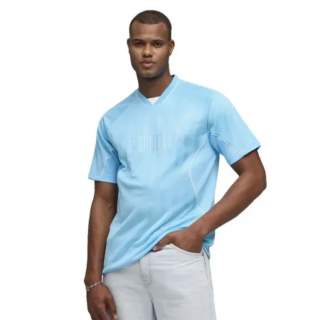 푸마 스포츠 Stripe Football 반팔 V넥 티셔츠 142740527