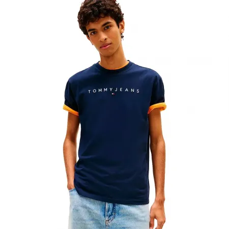 타미힐피거 Linear Logo Regular Fit 반팔 티셔츠 142758580