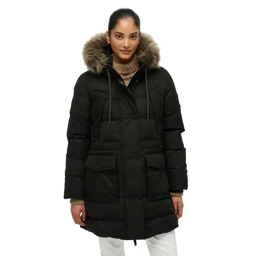슈퍼드라이 Everest Mf Mid Faux Fur Puffer 자켓 142824835