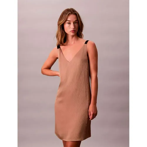 캘빈클라인 Crinkle Poly 반팔 V넥 티셔츠 142871068