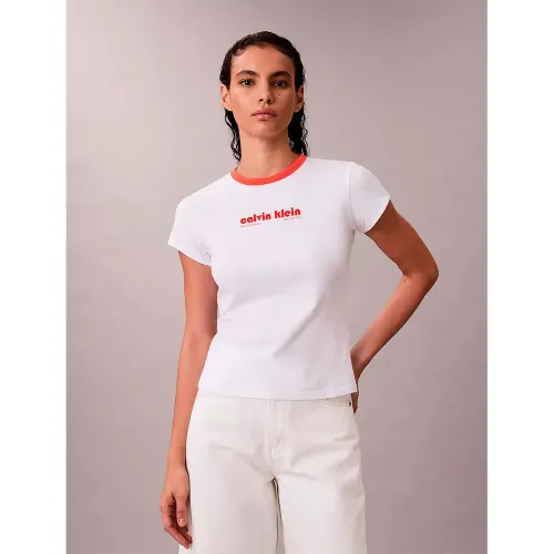 캘빈클라인 D2 Fashion Retro Logo 반팔 티셔츠 142871070